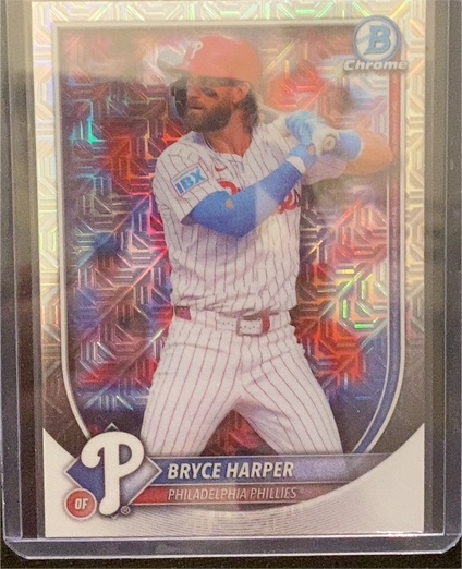 2025 Bowman #3 Bryce Harper Chrome Mojo Refractor — front