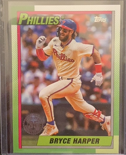 2025 Topps #T90-15 Bryce Harper 1990 35th Anniversary Philadelphia Phillies — front
