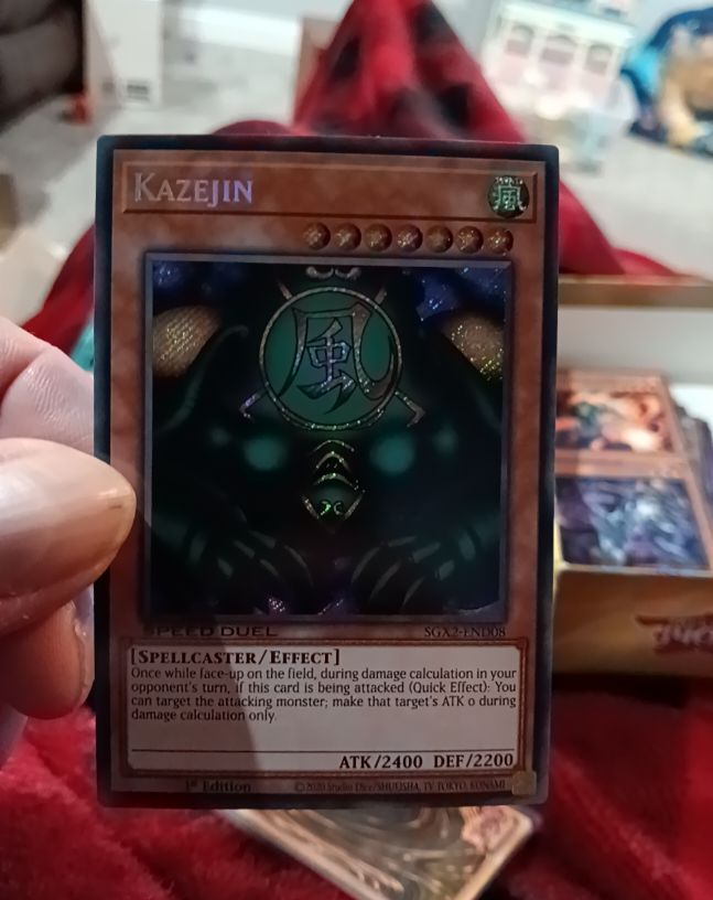 2021 Yu-Gi-Oh! SGX2-END08 Kazejin Secret Rare — front