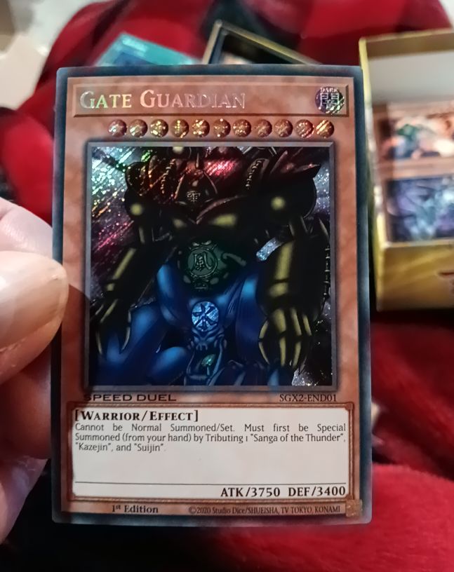 2020 Yu-Gi-Oh! SGX2-END01 Gate Guardian — front