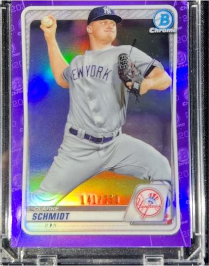 2020 Bowman Chrome Prospects #BCP-216 Clarke Schmidt Purple /250 — front