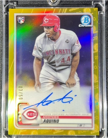 2020 Bowman Chrome #79 Aristides Aquino — front