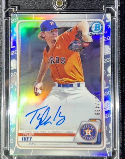 2020 Bowman Chrome #CPA-TI Tyler Ivey — front