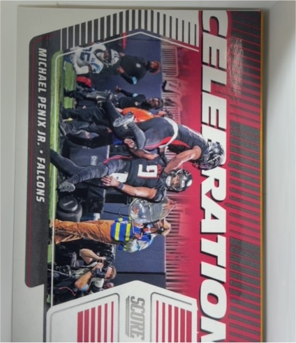 2025 Panini Score Celebration #C-MPE Michael Penix Jr. Atlanta Falcons — front