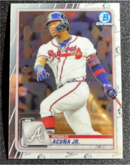 2020 Bowman Chrome #28 Ronald Acuna Jr. — front