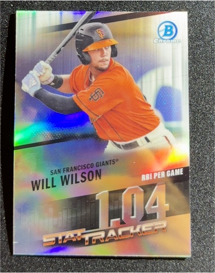 2020 Bowman Chrome Stat Tracker #ST-17 Will Wilson — front