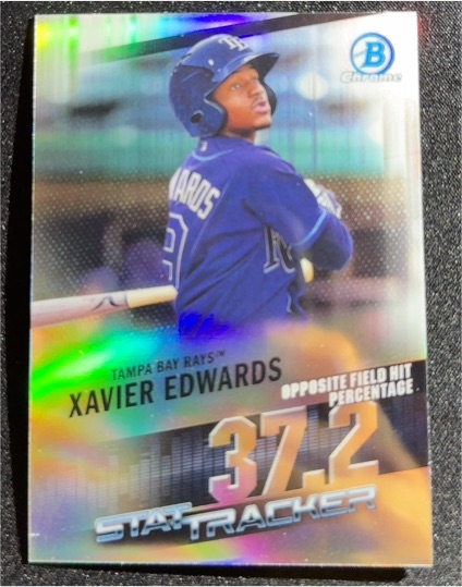 2020 Bowman Chrome #ST-29 Xavier Edwards Stat Tracker — front