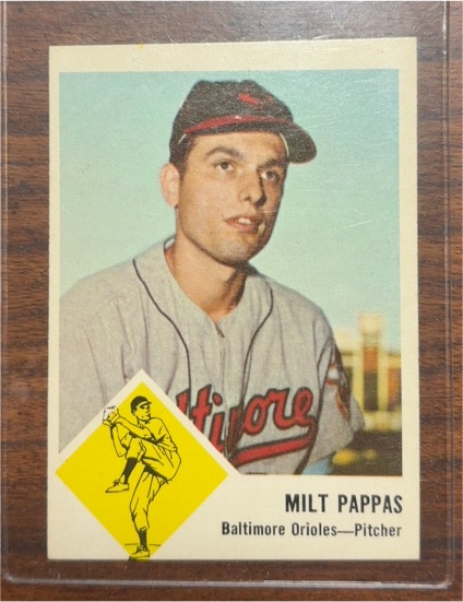 1963 Fleer #3 Milt Pappas — front