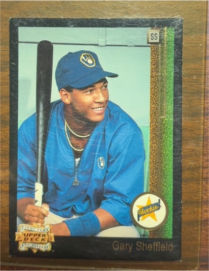 1993 Upper Deck #A2 Gary Sheffield 5th Anniversary Milwaukee Brewers — front
