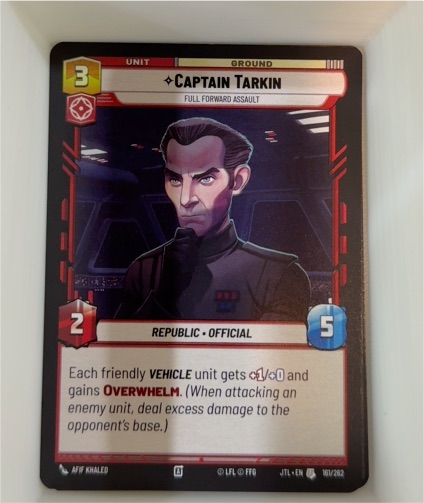 2025 Star Wars Unlimited #161 Captain Tarkin Full Forward Assault — front