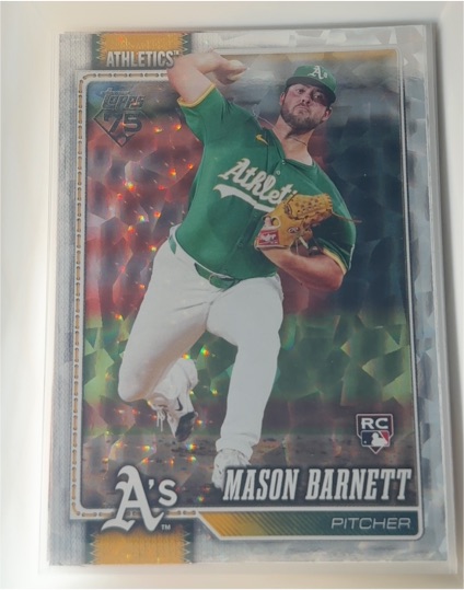 2026 Topps Series 1 #273 Mason Barnett RC Diamante Foil Oakland Athletics — front