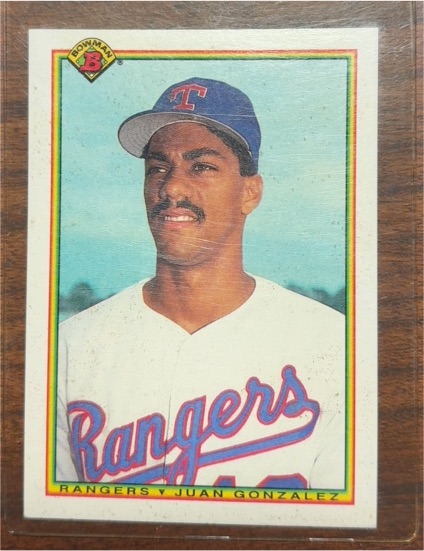 1990 Bowman #492 Juan Gonzalez — front