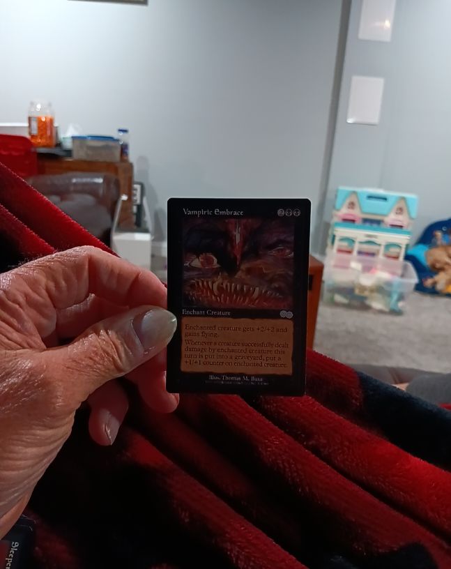 1999 Magic: The Gathering Odyssey #296 Vampiric Embrace — front