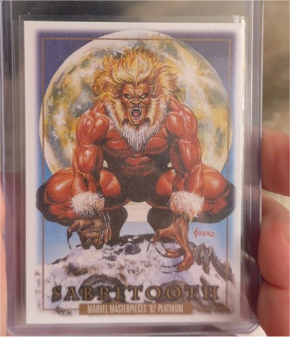 2024 Marvel Masterpieces '92 Platinum #78 Sabretooth — front