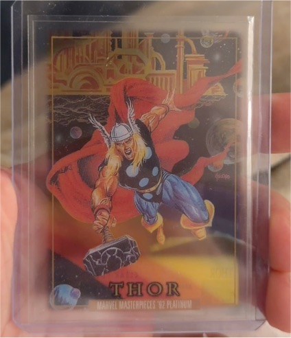 2024 Upper Deck Marvel Masterpieces '92 Platinum #92 Thor — front