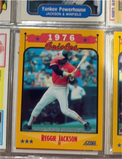 1988 Score #501 Reggie Jackson Orioles — front