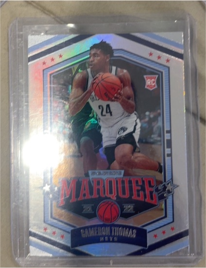 2021-22 Panini Chronicles Marquee #340 Cameron Thomas RC Brooklyn Nets — front