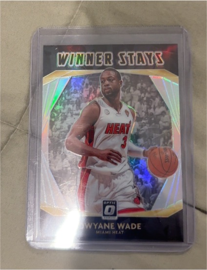 2020-21 Panini Donruss Optic #16 Dwyane Wade Winner Stays Silver Prizm Miami Heat — front