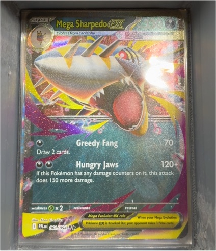 2013 Pokémon ME02: Phantasmal Flames #061 Mega Sharpedo EX — front