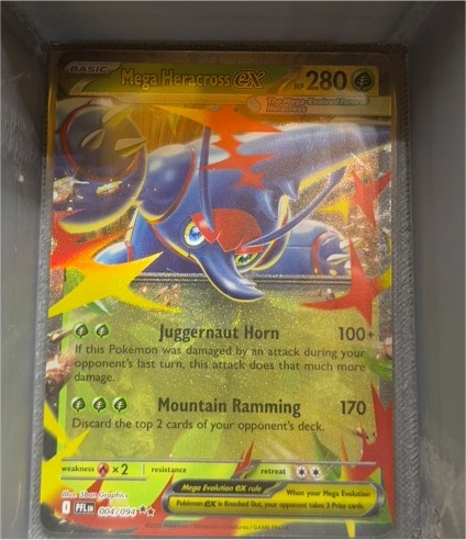 2014 Pokémon XY Phantasmal Flames #004 Mega Heracross EX — front
