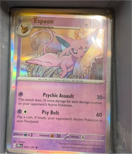 2025 Pokémon Prismatic Evolutions #033 Espeon — front