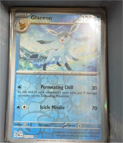 2025 Pokémon Prismatic Evolutions #025 Glaceon — front
