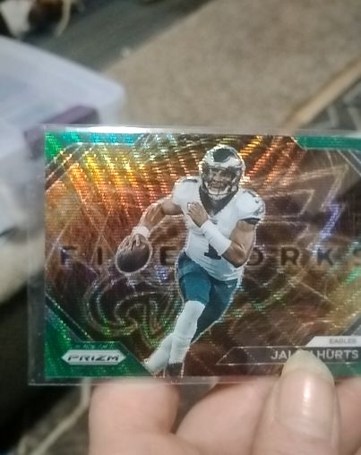 2023 Panini Prizm Fireworks #F-1 Jalen Hurts — front