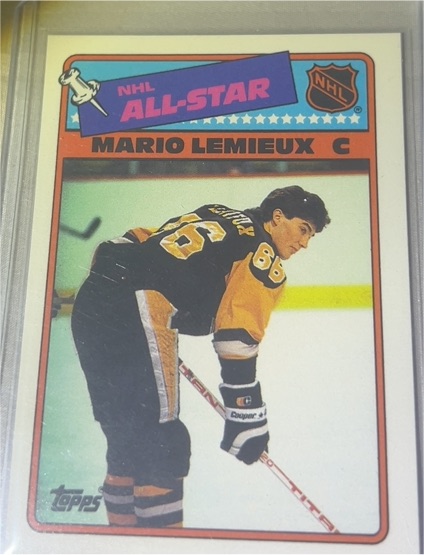 1988 Topps Stickers #2 Mario Lemieux NHL All-Star — front