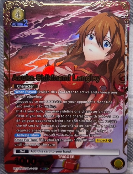 Union Arena 2023 EVA-1-014 Asuka Shikinami Langley SR — front