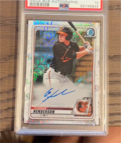 2020 Bowman Chrome #BMA-GH Gunnar Henderson Mega Box Autographs — front