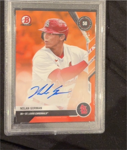 2018 Bowman Draft #BD-117 Nolan Gorman — front