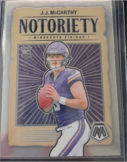 2024 Panini Mosaic Notoriety #21 J.J. McCarthy — front