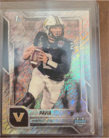 2025 Bowman Chrome University #190 Diego Pavia — front