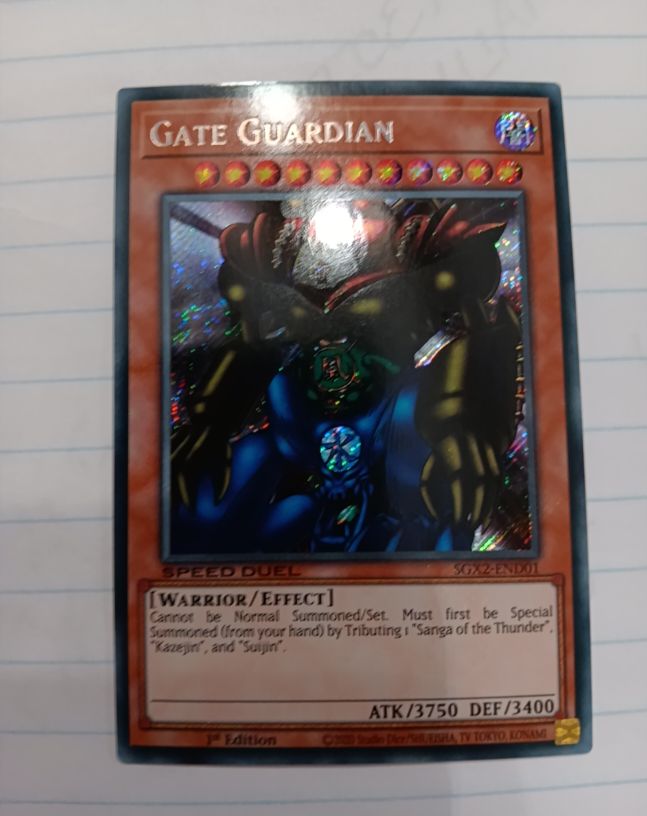 2004 Yu-Gi-Oh! #SGX2-END01 Gate Guardian — front
