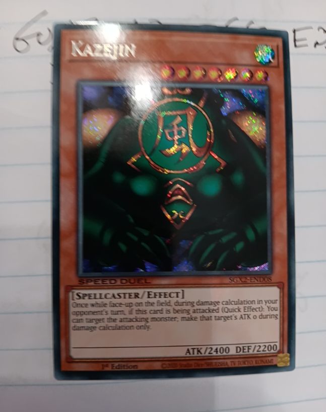 Yu-Gi-Oh! Kazejin SGX2-END08 Secret Rare 1st Edition — front