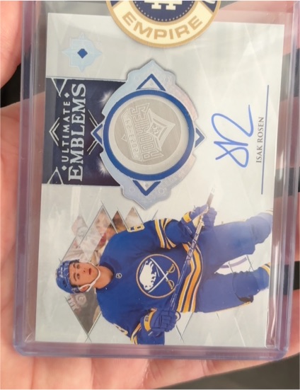 2023-24 Upper Deck Ultimate Collection Ultimate Emblems #UE-IR Isak Rosen — front