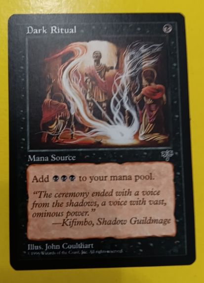 1996 Magic: The Gathering Mirage #116 Dark Ritual — front