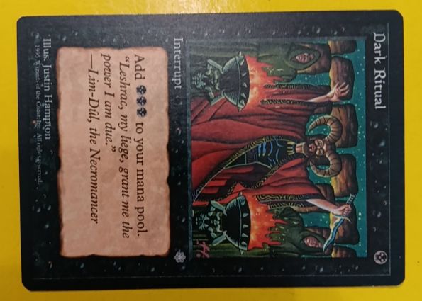 1995 Magic: The Gathering Ice Age #120 Dark Ritual — front