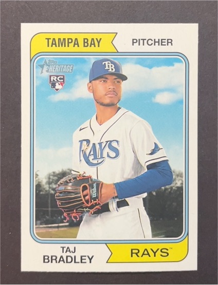 2023 Topps Heritage High Number #595 Taj Bradley — front