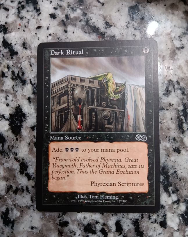 1998 Magic: The Gathering #127 Dark Ritual — front