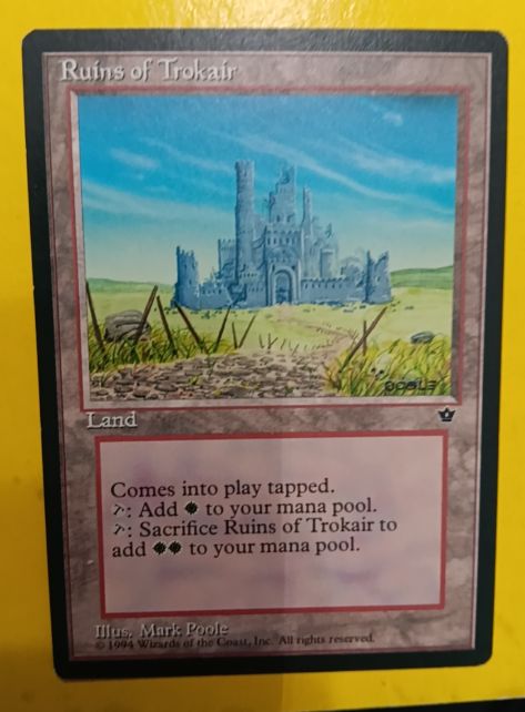 1994 Magic: The Gathering #100 Ruins of Trokair — front