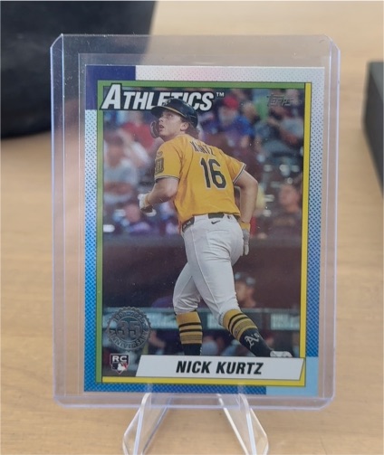 2025 Topps Update Series 1990 Insert Rookie #U90-17 Nick Kurtz Athletics — front