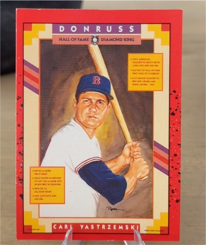 1989 Donruss #588 Carl Yastrzemski Hall of Fame Diamond King — front