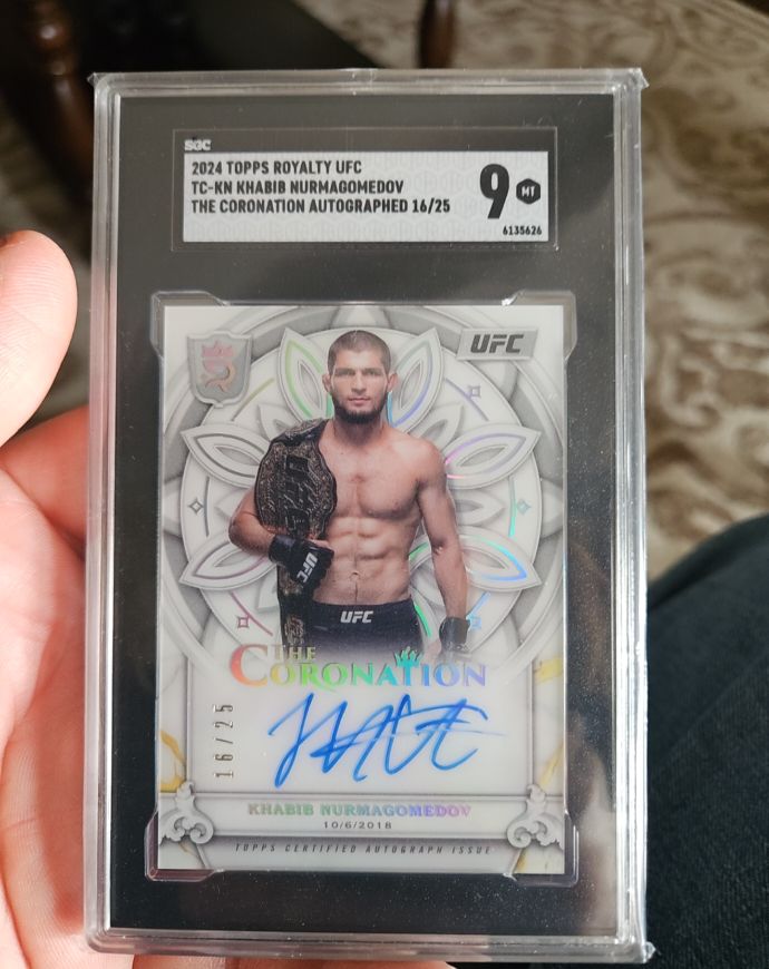 2024 Topps Royalty UFC TC-KN Khabib Nurmagomedov The Coronation Autographed 16/25 — front