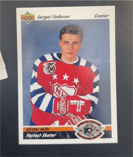 1991-92 Upper Deck #631 Sergei Fedorov All-Star Fastest Skater — front