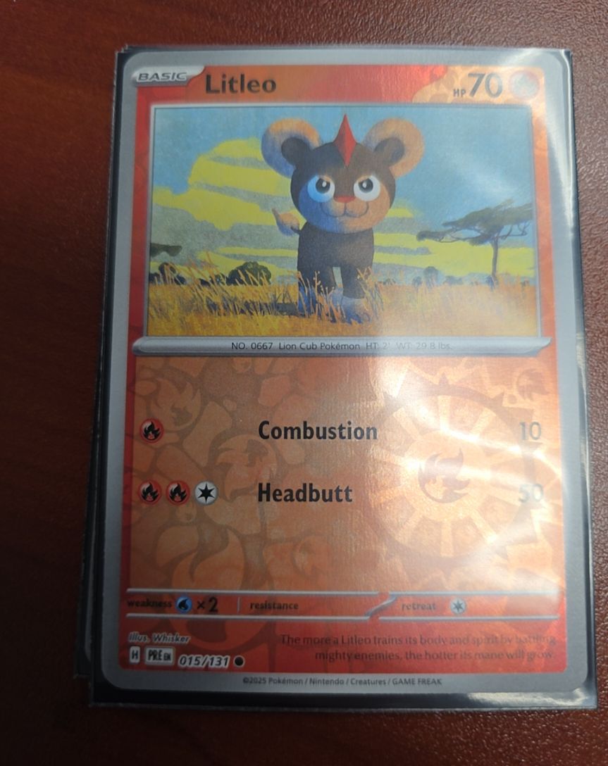 2025 Pokémon Prismatic Evolutions #015 Litleo — front