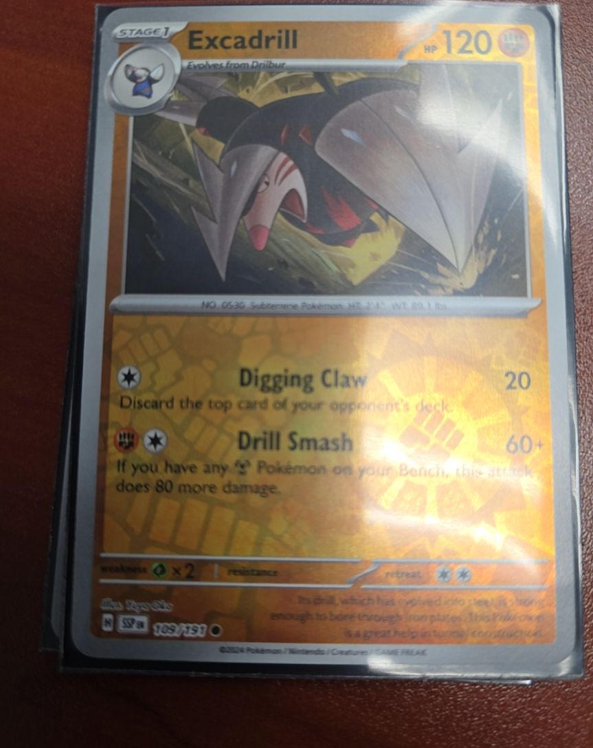 2022 Pokemon SV08: Surging Sparks #109 Excadrill — front