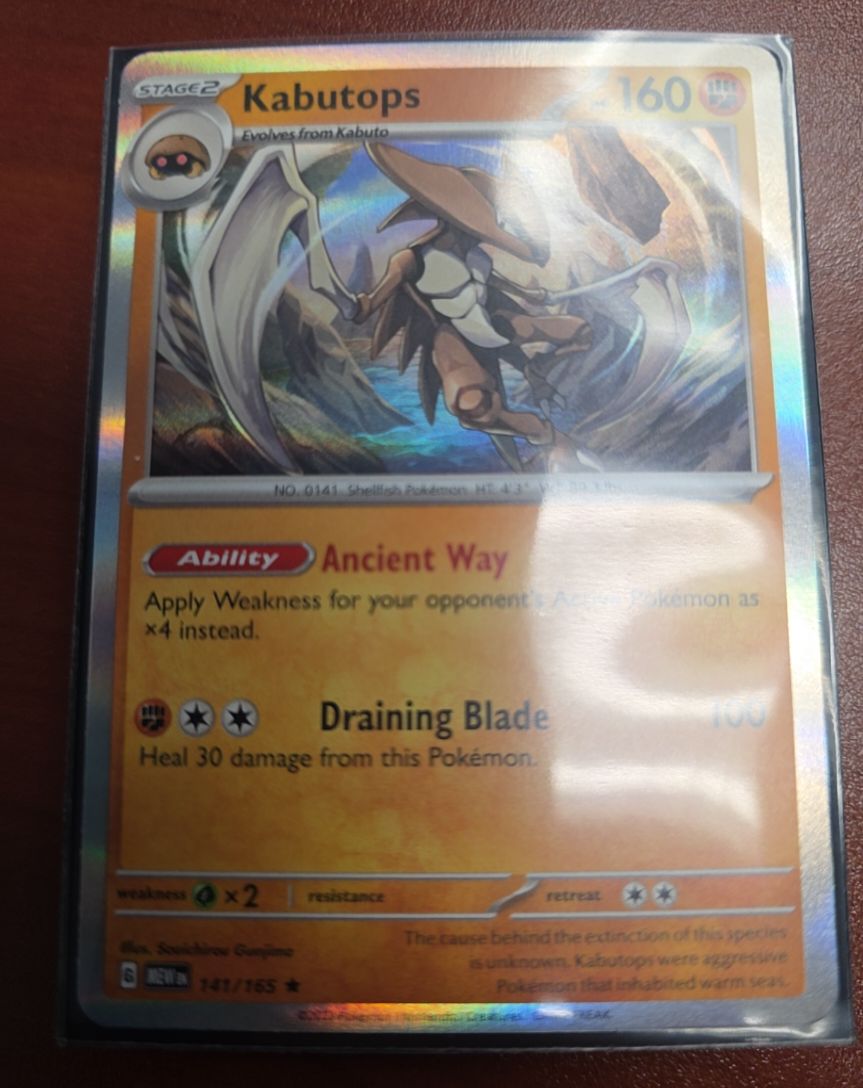 2022 Pokémon Scarlet & Violet 151 #141 Kabutops — front