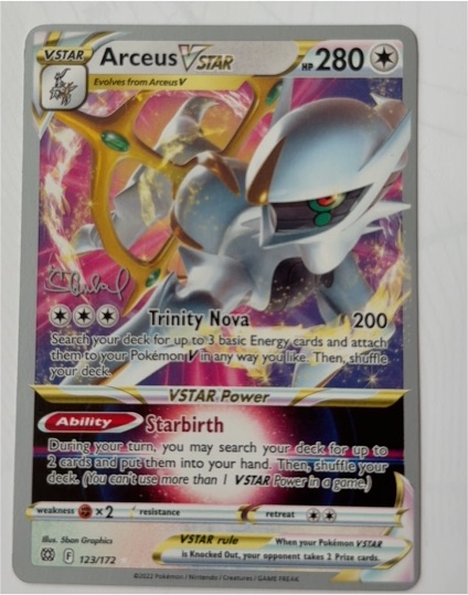 2022 Pokémon #123 Arceus VSTAR — front