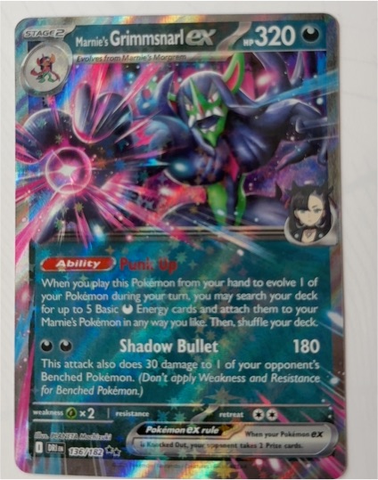 2025 Pokémon TCG SV10: Destined Rivals #136 Marnie's Grimmsnarl ex — front